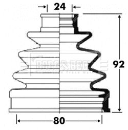 BORG & BECK Paljekumisarja, vetoakseli BCB2866